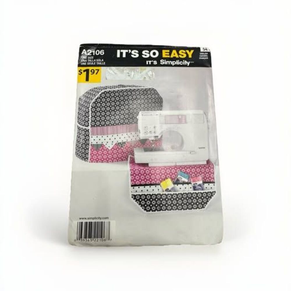 Simplicity A2106 Sewing Pattern Easy Sewing Machine Cover Organizer Gift